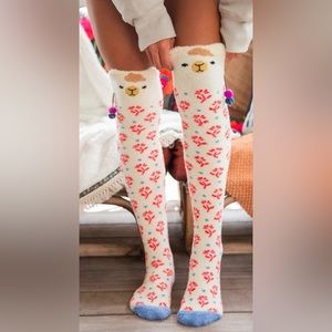 Natural Life over the knee alpaca socks